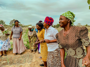 Grandmothers in Zhombe dancing and singing